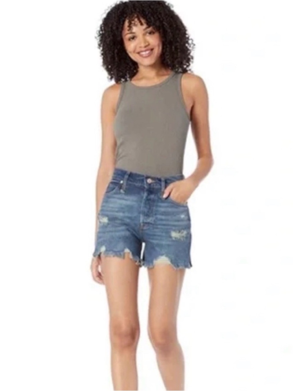 Free People We The Free Makai Cutoff Denim Shorts Twist And Shout Blue 24 NWT